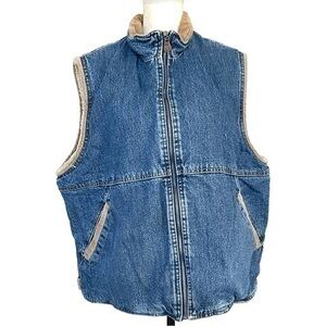 Wrangler Denim Sharpa Vest Size 2XL/2XG